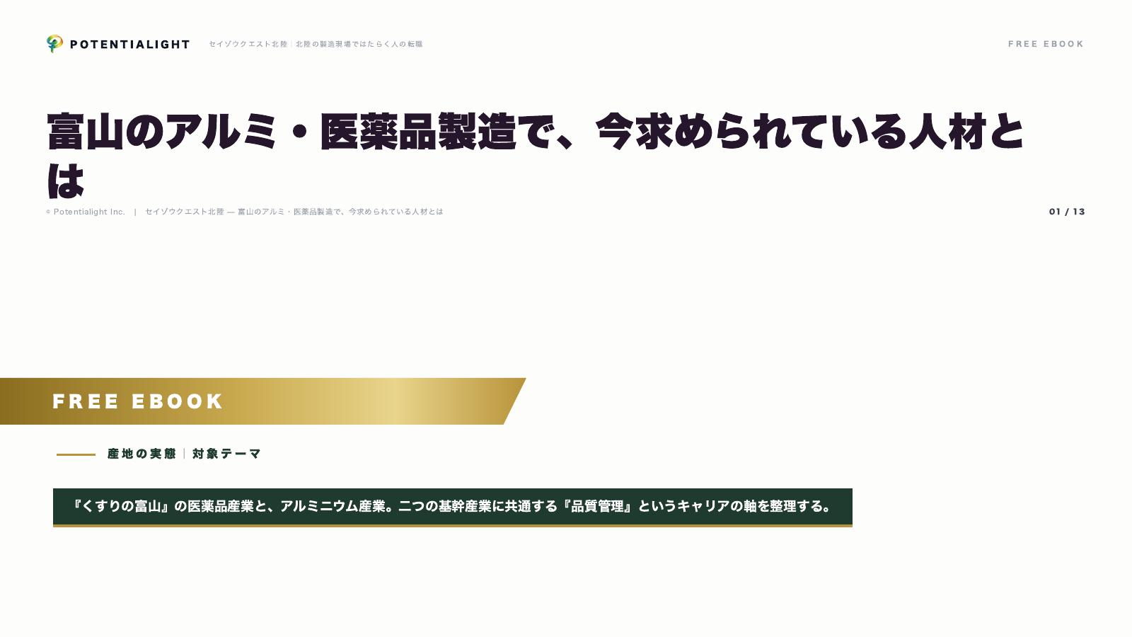 富山のアルミ・医薬品製造 eBook表紙