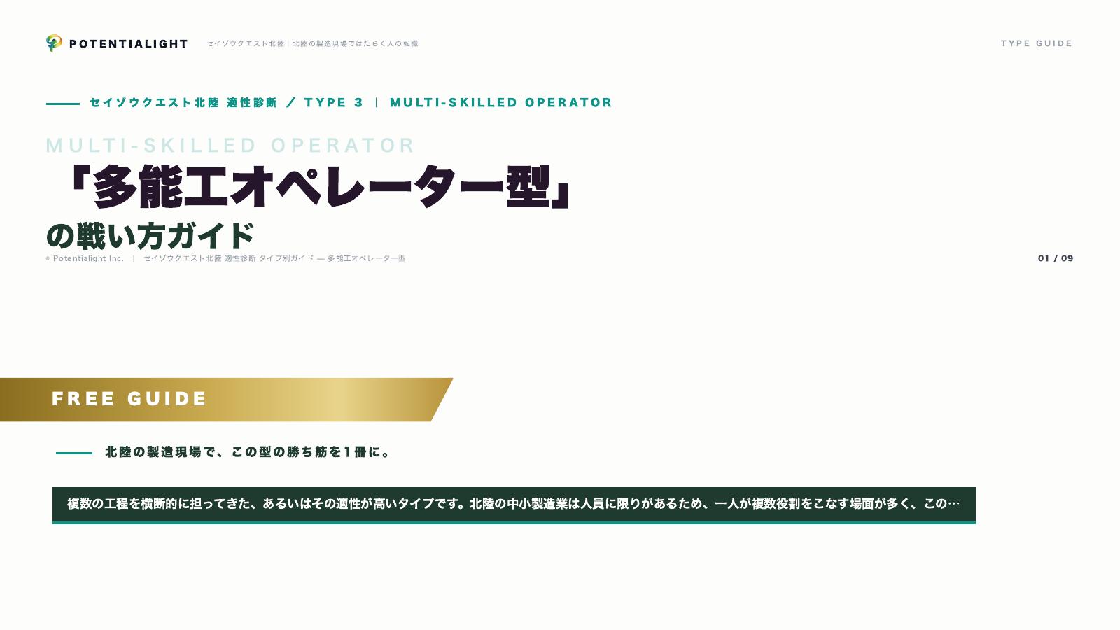 多能工オペレーター型の戦い方ガイド 表紙