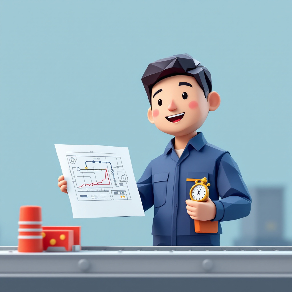 生産技術のキャラクターイラスト